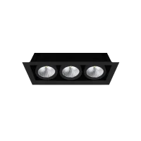 Светильник светодиодный карданный 3x30W 4000K | 7200Lm Чёрный | FL-LED Grille-111-3 | - FOTON LIGHTING