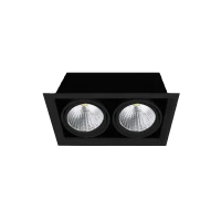 Светильник светодиодный карданный 2x30W 4000K | 4800Lm Чёрный | FL-LED Grille-111-3 | - FOTON LIGHTING