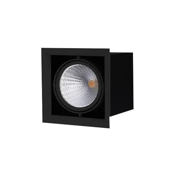 Светильник светодиодный карданный 1x30W 3000K | 2400Lm Чёрный | FL-LED Grille-111-1 | - FOTON LIGHTING