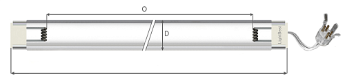 Лампа бактерицидная LightBest GPH 525D28 40W 0,7A (NLR 1845 WS, I40718, P-1840W)