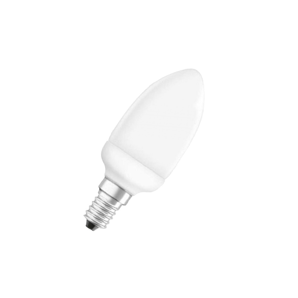 Лампа КЛЛ СВЕЧА 7W/4000K E14 220-240V 300Lm d37x108 6000ч - GE
